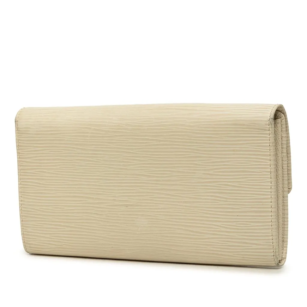 Louis Vuitton Epi Sarah Long Wallet White Leather Good - Back View