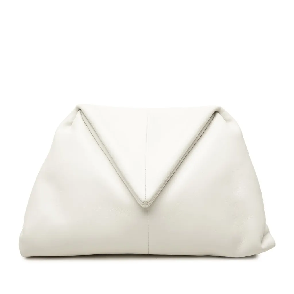 Bottega Veneta Leather BV Trine Angular Clutch