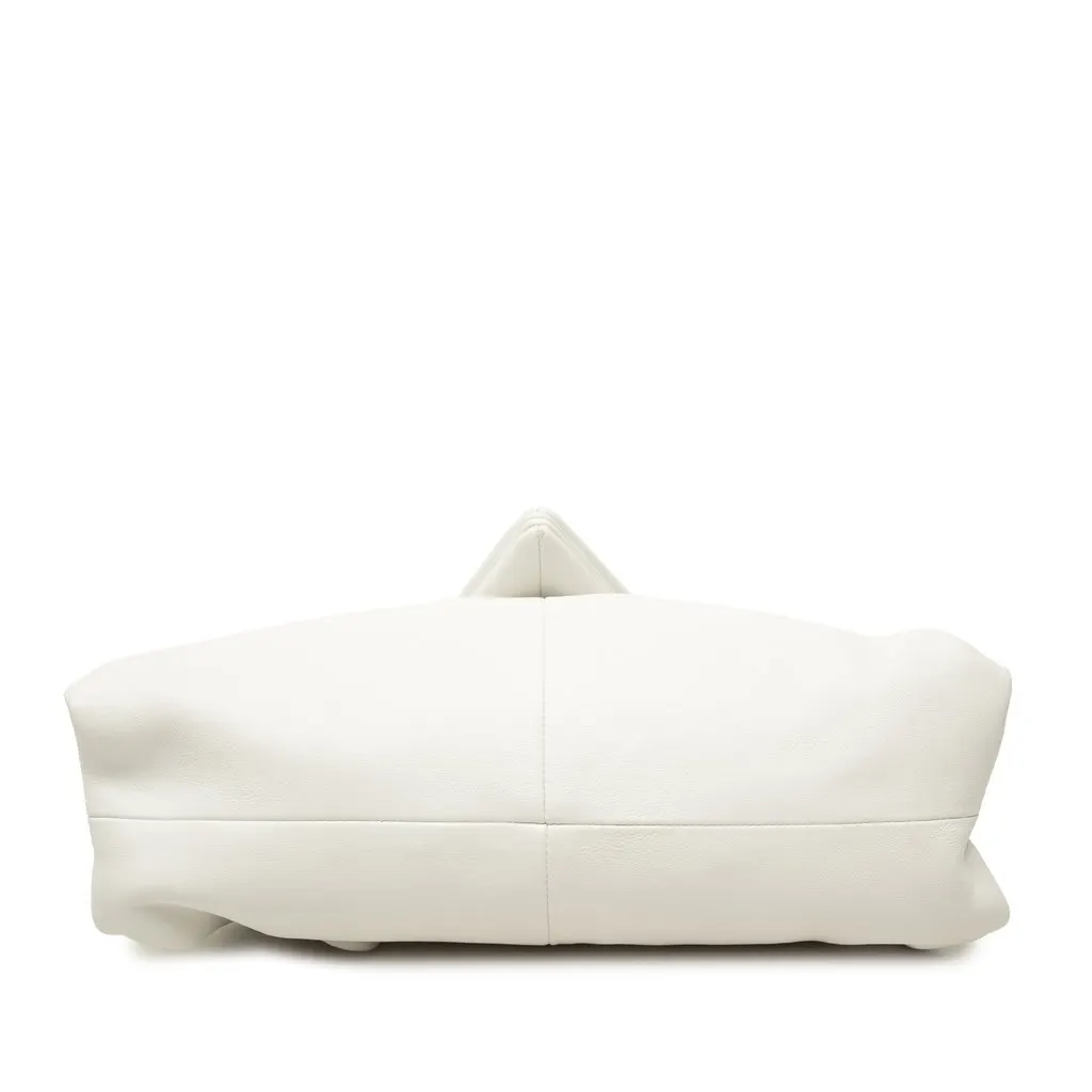 Bottega Veneta Leather BV Trine Angular Clutch White Leather Very good - Inside View