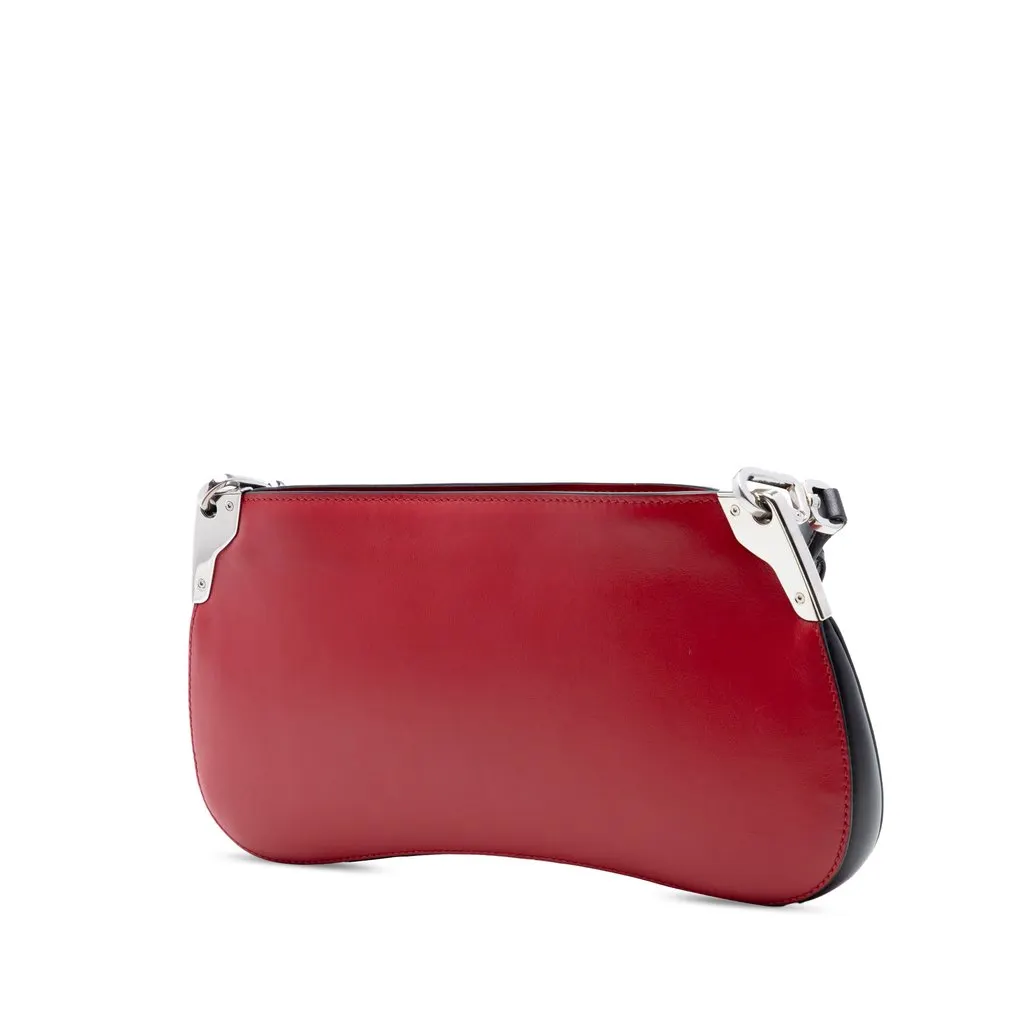 Prada City Calf Sidonie Crossbody Red Leather Very good - Back View
