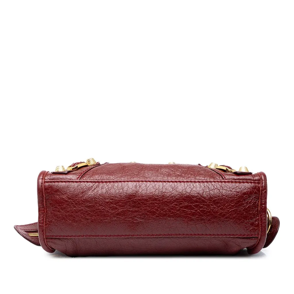 Balenciaga Mini Lambskin Motocross Giant 21 City Satchel Red Leather Very good - Inside View