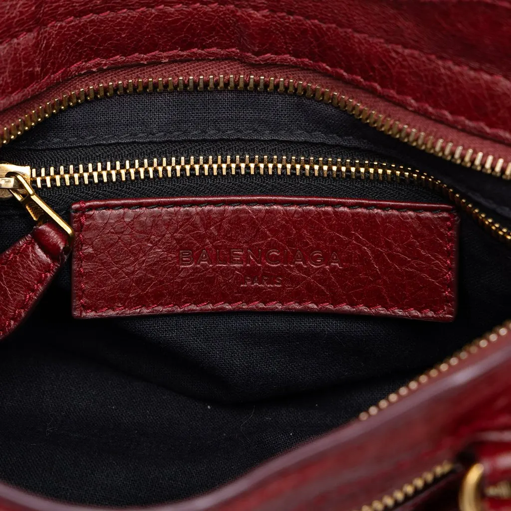 Balenciaga Mini Lambskin Motocross Giant 21 City Satchel Red Leather Very good - Box View