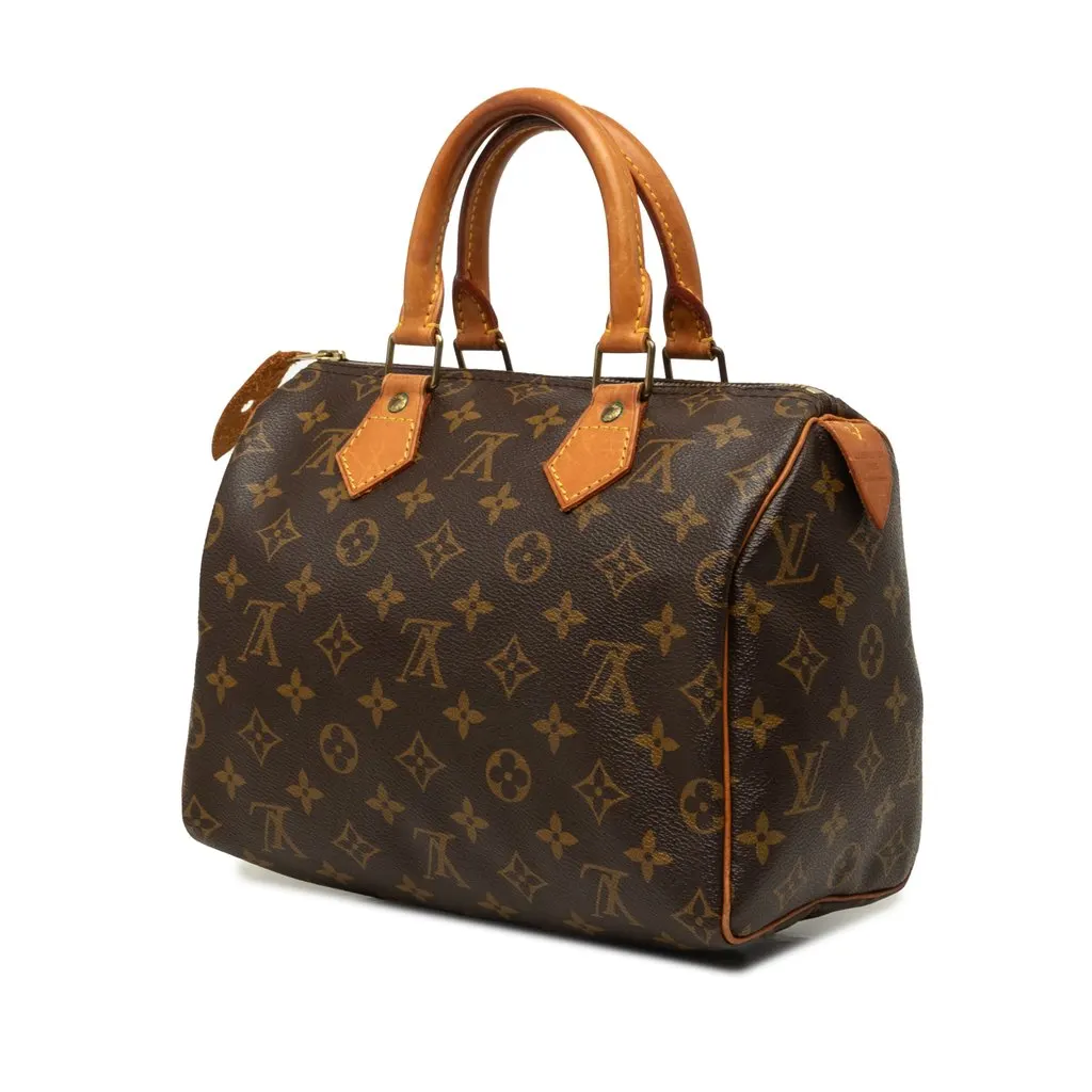 Louis Vuitton Monogram Speedy 25 Brown Canvas Good - Back View