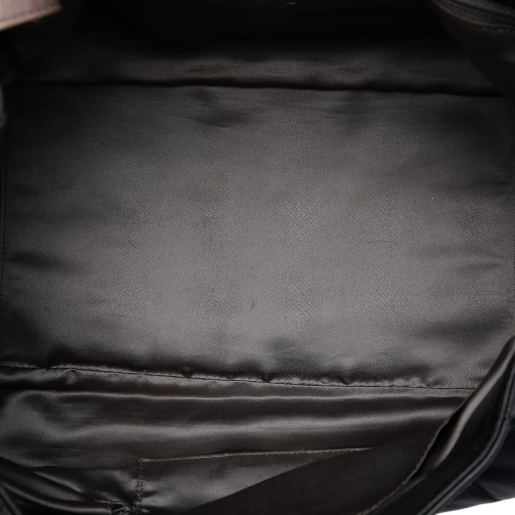 Chanel Quilted Lambskin East West Mademoiselle Accordion Flap Black Leather Very good - Model View
