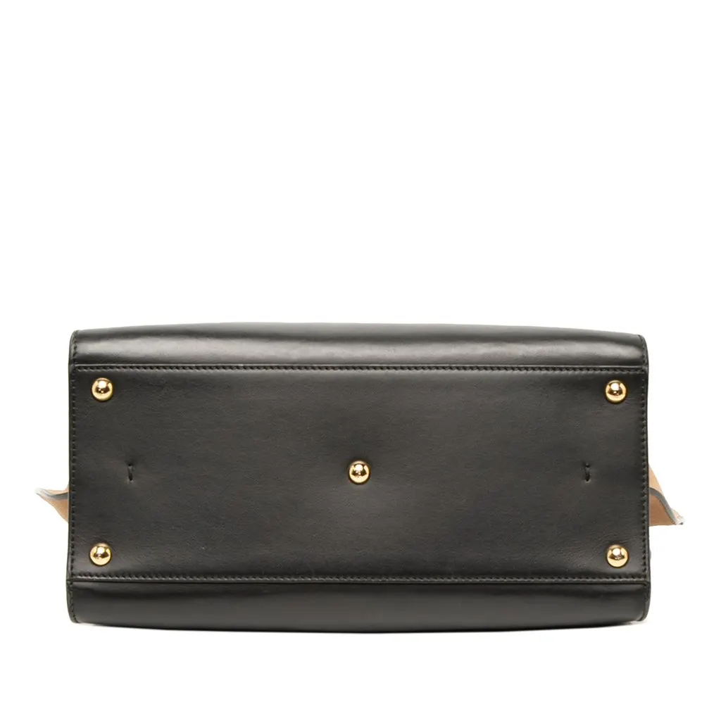 Fendi Medium Bicolor Calfskin and Suede 3Jours Satchel Black Leather Very good - Inside View