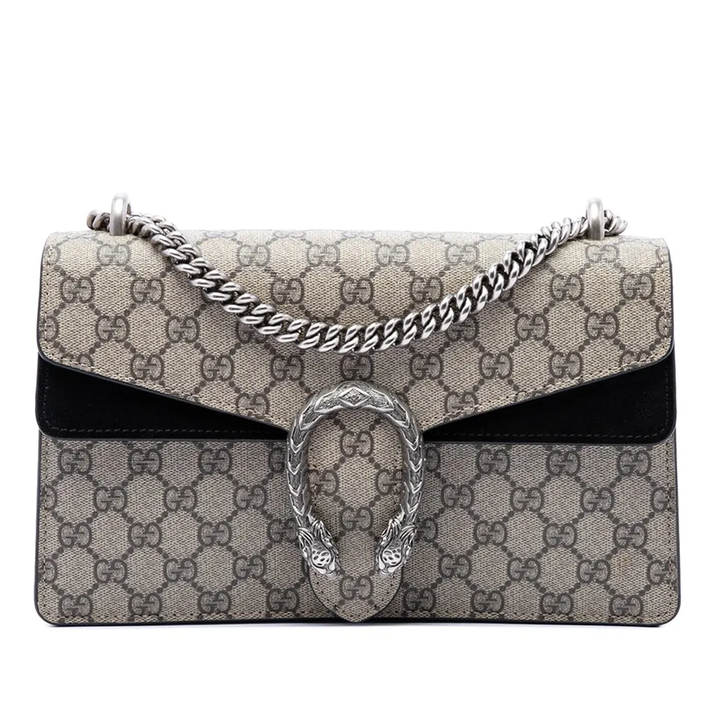 Gucci Medium GG Supreme Dionysus Shoulder Bag Beige Very good - Front View
