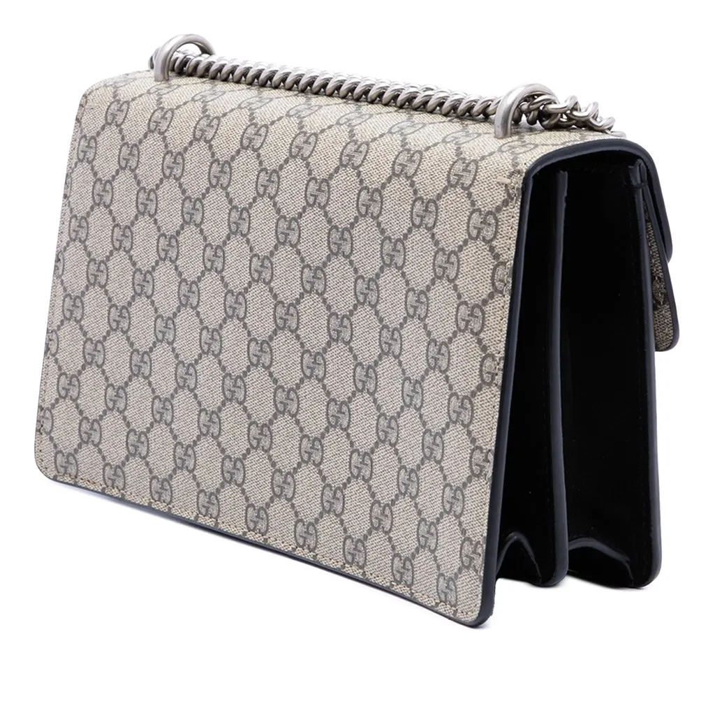 Gucci Medium GG Supreme Dionysus Shoulder Bag Beige Very good - Back View
