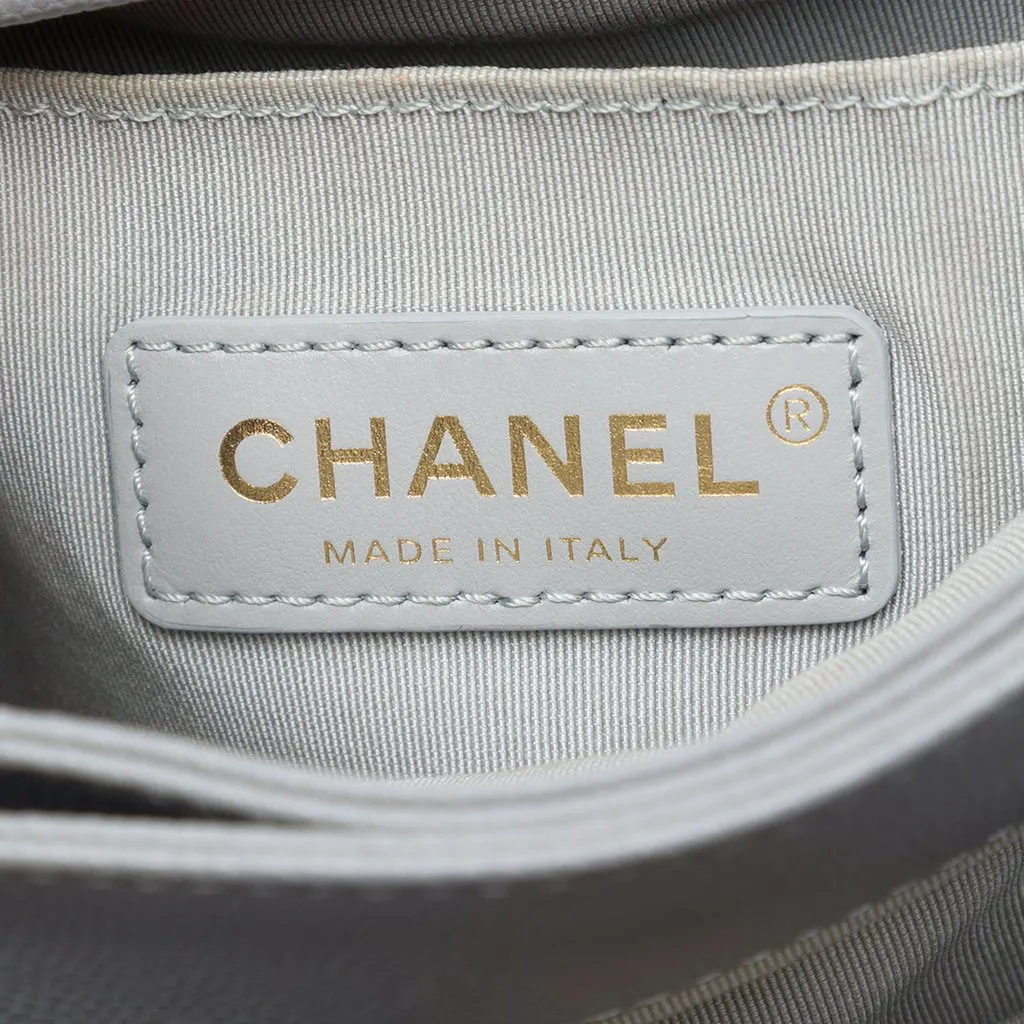 Chanel CC Quilted Caviar Chain Scarf Handle Bucket Bag MultiColor Leather Very good - Box View