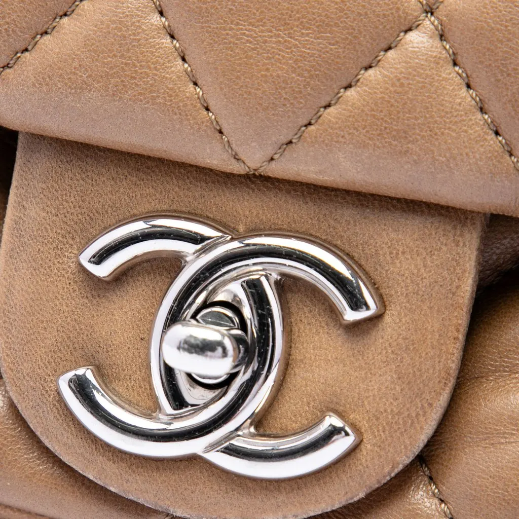 Chanel Medium Quilted Lambskin Coco Rain Flap Brown Leather Very good - Box View