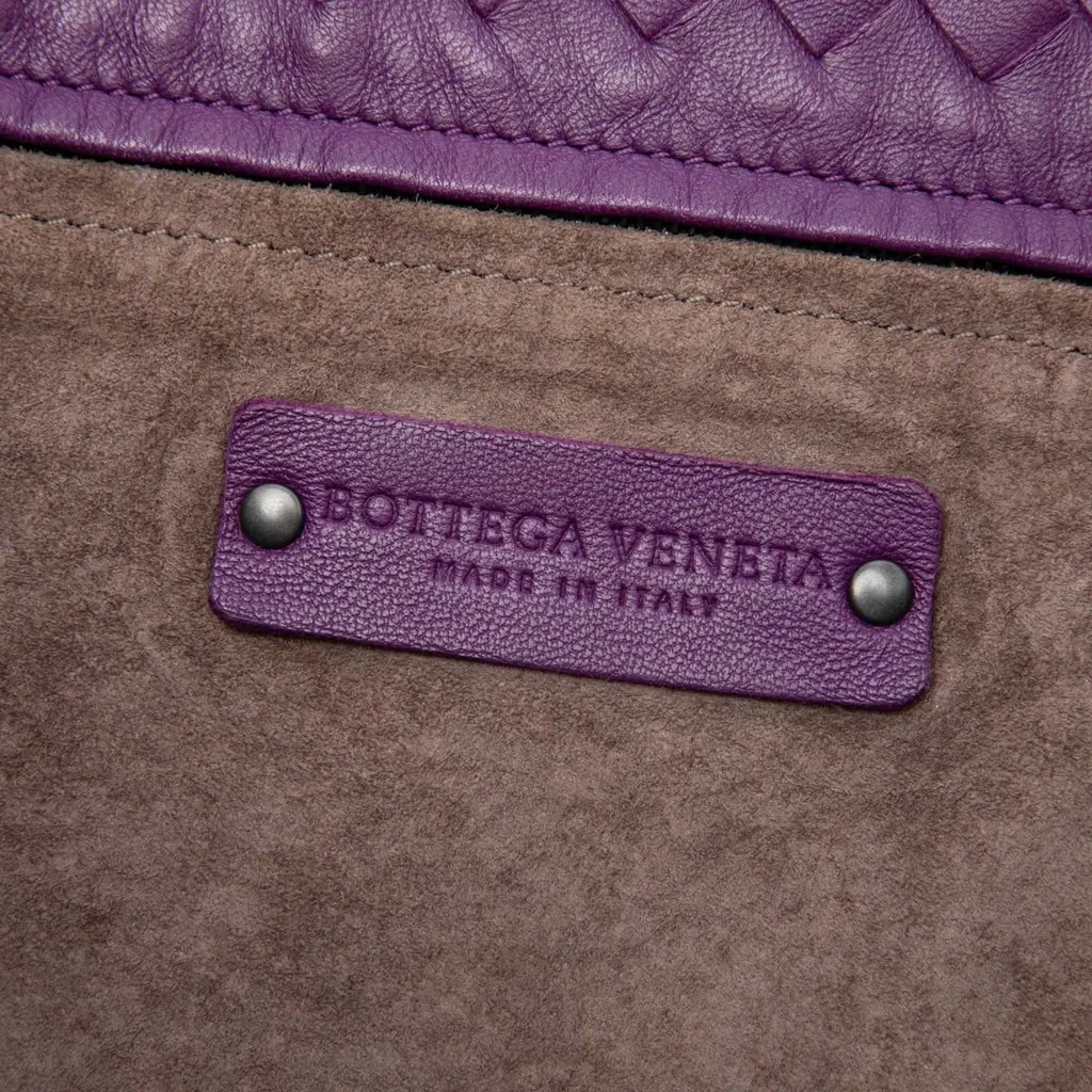 Bottega Veneta Intrecciato Garda Leather Tote Bag Purple Leather Good - Box View