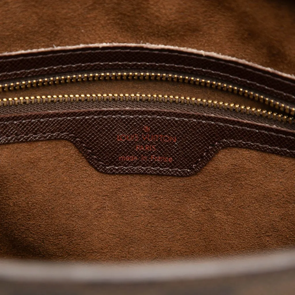 Louis Vuitton Damier Ebene Venice Sac Plat Brown Canvas Good - Box View