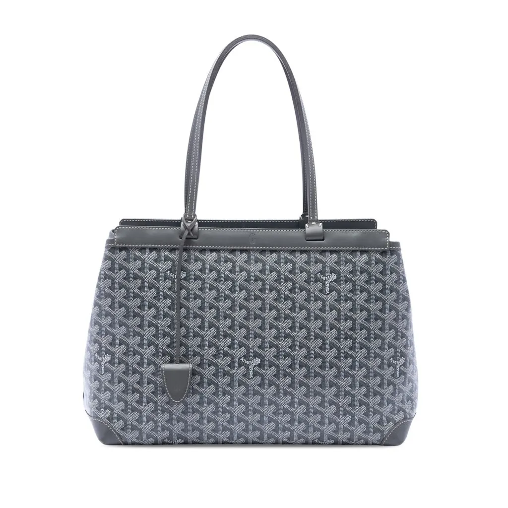 Goyard Goyardine Bellechasse PM Grey Canvas Good - Front View
