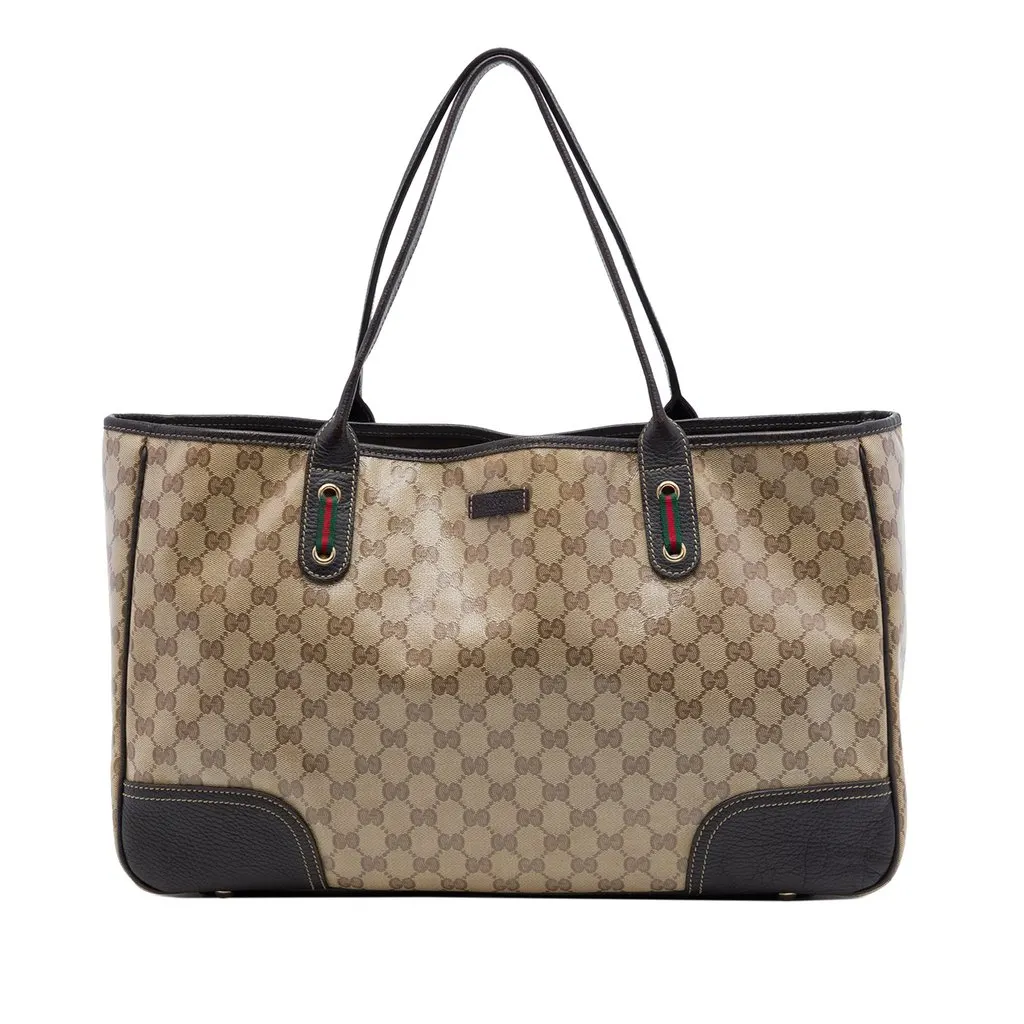 Gucci GG Crystal Princy Tote Beige Very good - Front View