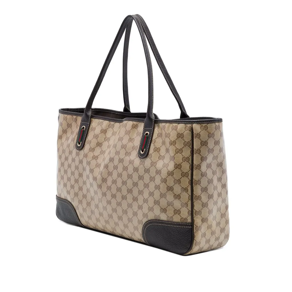 Gucci GG Crystal Princy Tote Beige Very good - Back View