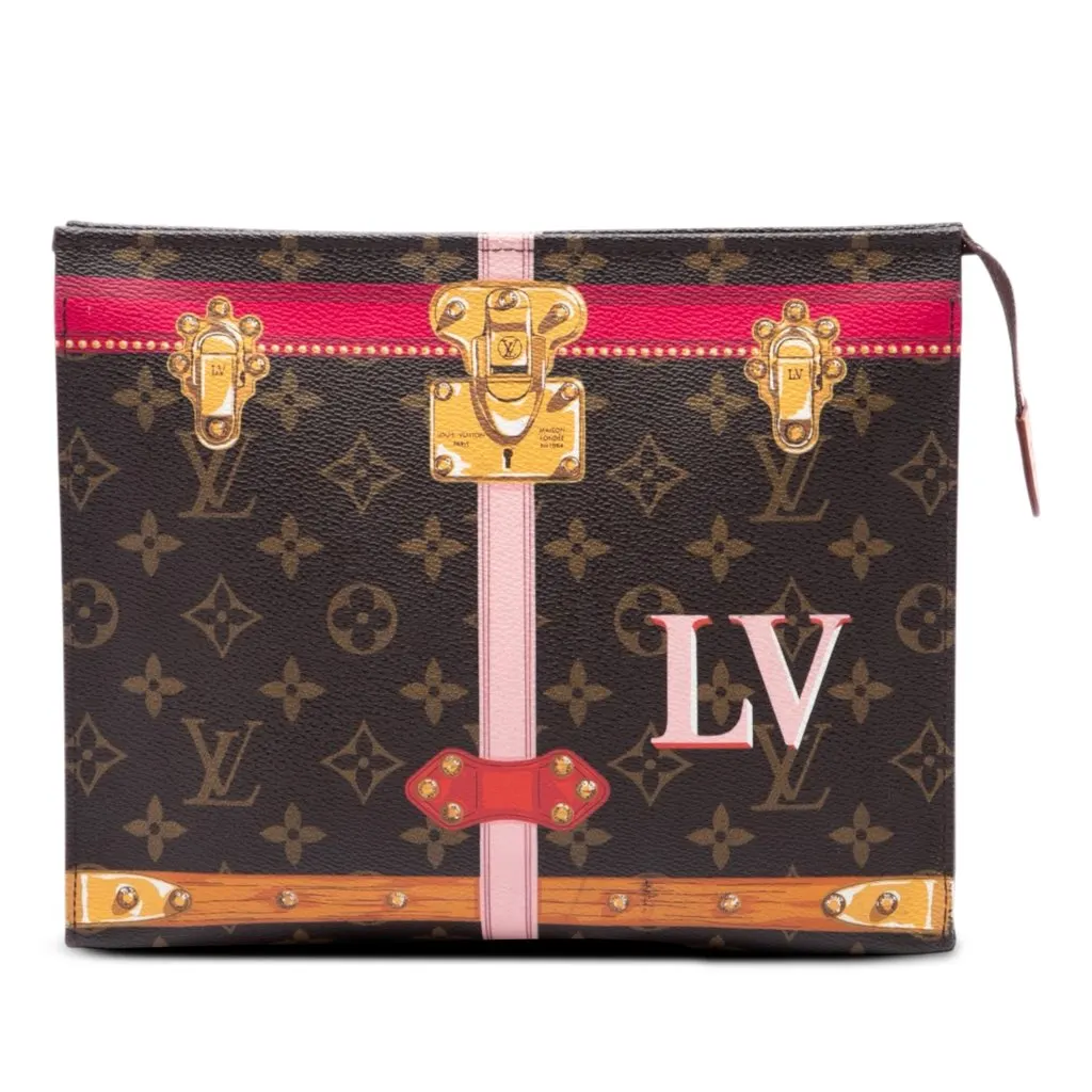 Louis Vuitton Monogram Summer Trunks Toiletry Pouch 26 Brown Very good - Front View