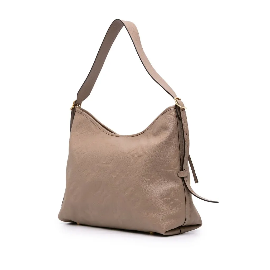 Louis Vuitton Monogram Empreinte CarryAll MM Brown Leather Very good - Back View
