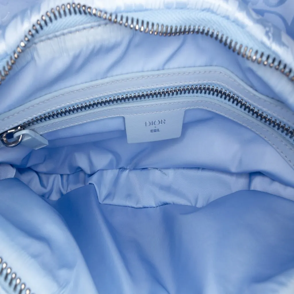 Dior ERL Oblique Mirage Technical Fabric Saddle Crossbody Blue Very good - Model View