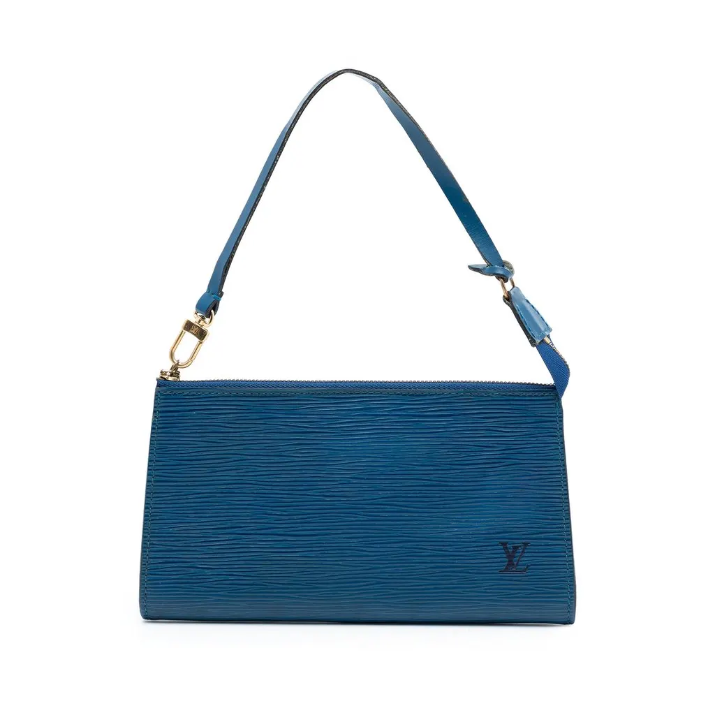 Louis Vuitton Epi Pochette Accessoires Blue Leather Very good - Front View