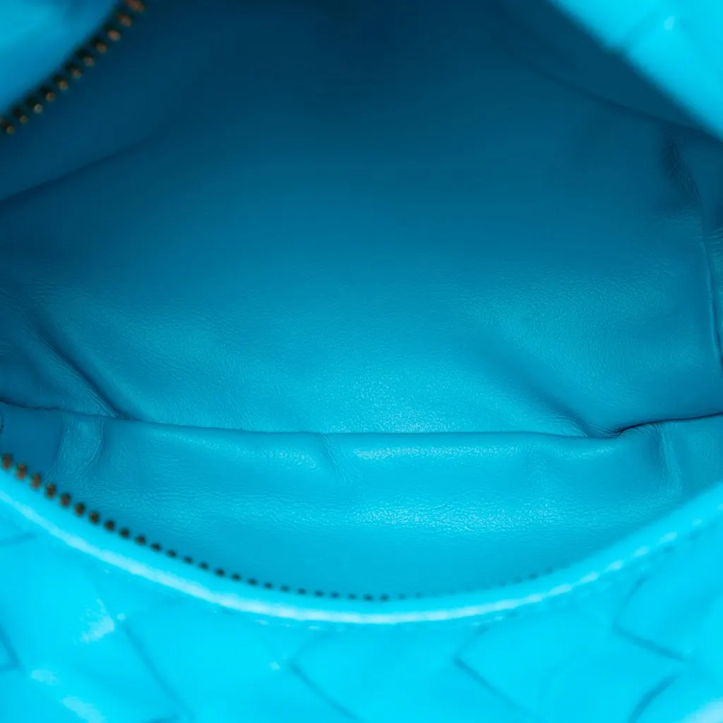 Bottega Veneta Mini Nappa Intrecciato Jodie Blue Leather Very good - Model View