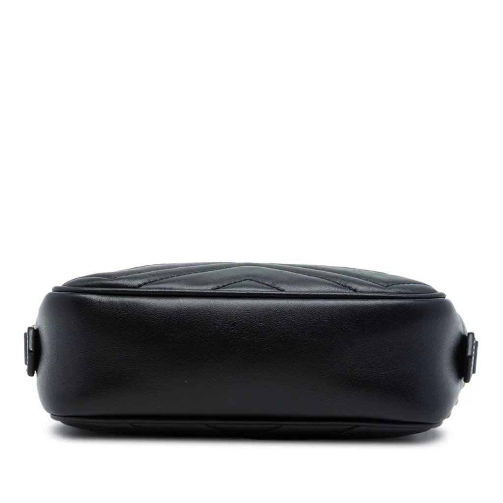 Gucci Mini GG Marmont Matelasse Calfskin Crossbody Black Leather Very good - Inside View