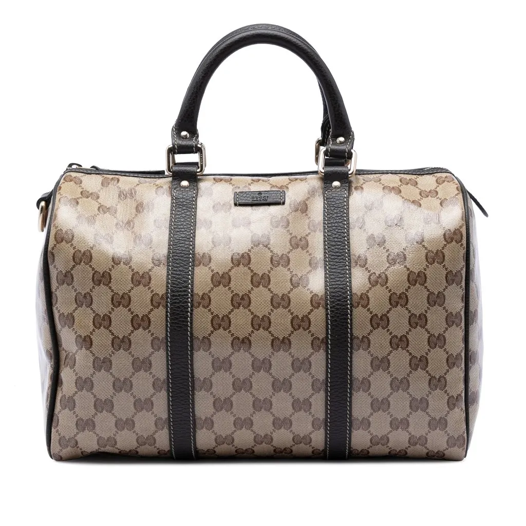 Gucci Medium GG Crystal Joy Boston Bag Beige Very good - Front View