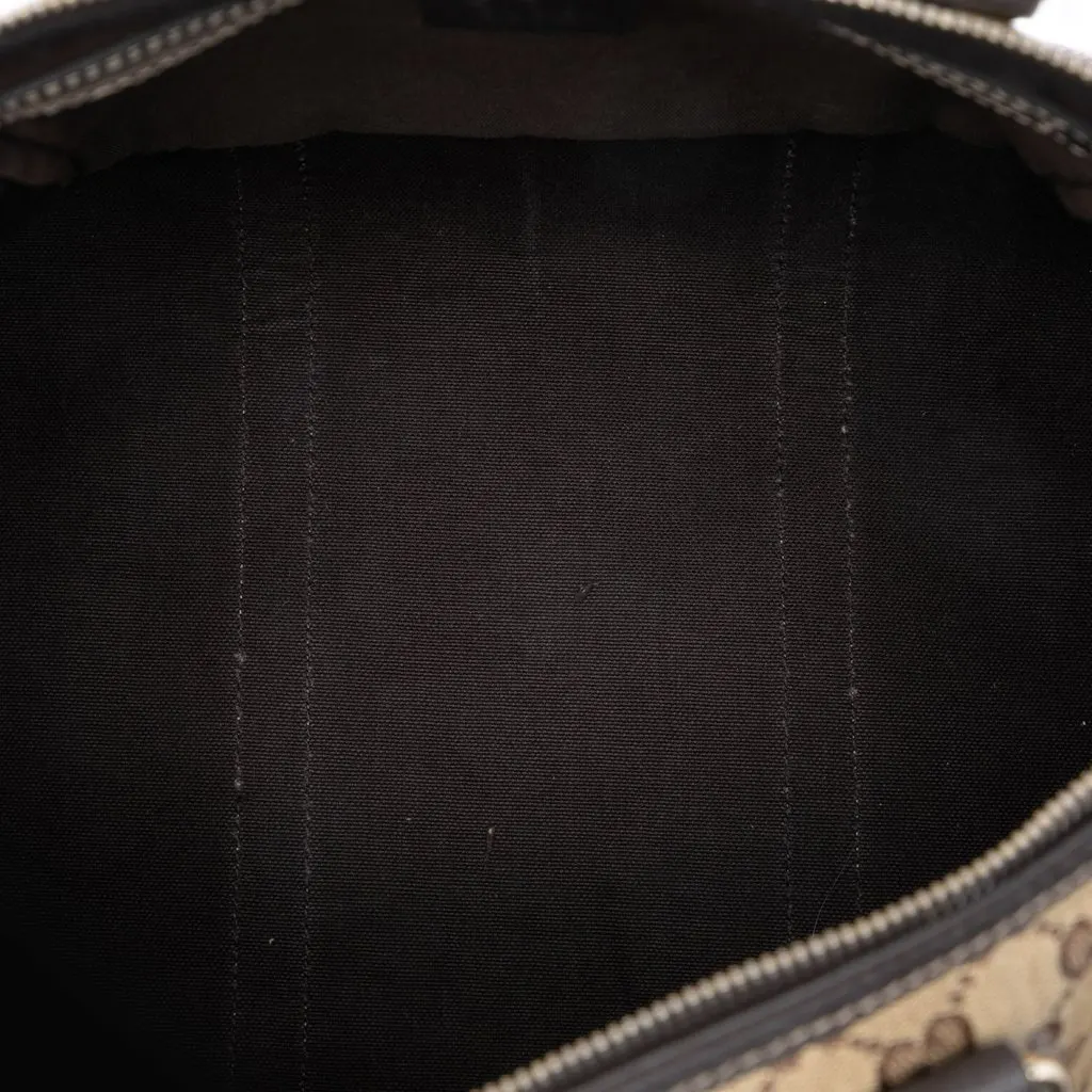 Gucci Medium GG Crystal Joy Boston Bag Beige Very good - Model View