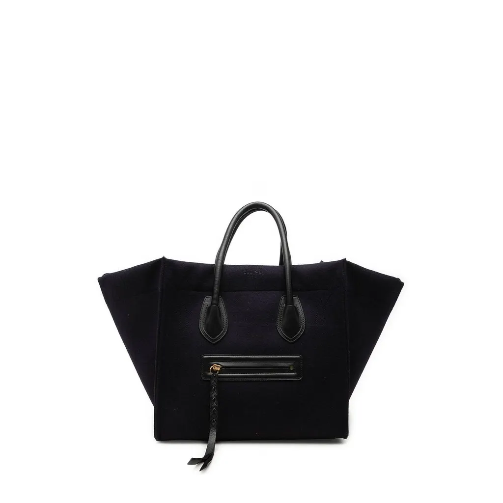 Celine Medium Felt Phantom Luggage Tote Purple Very good - Front View