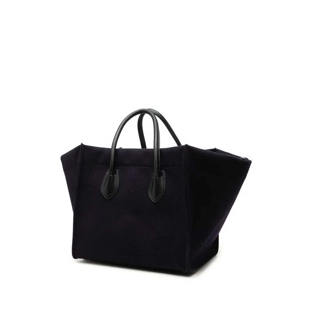 Celine Medium Felt Phantom Luggage Tote Purple Very good - Back View
