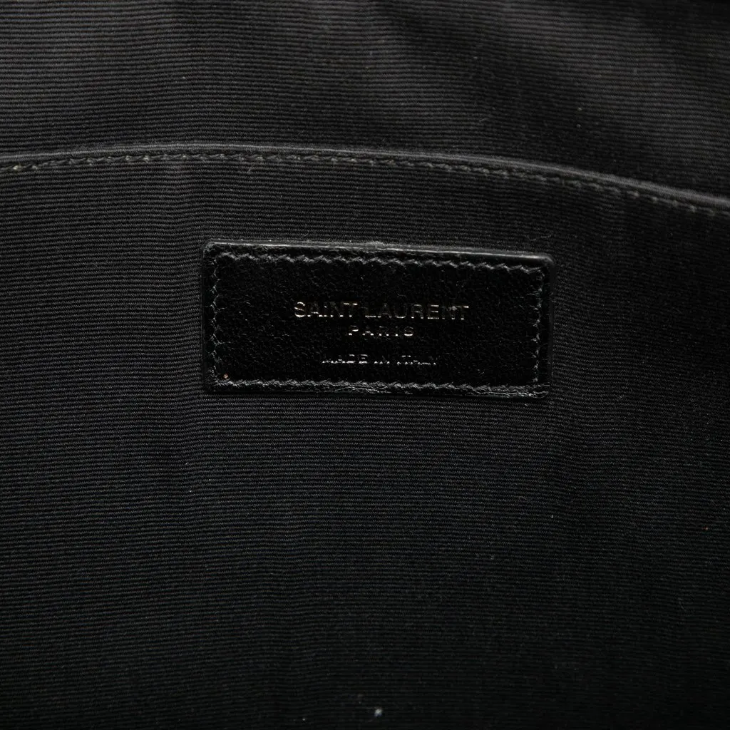 Saint Laurent Croc Embossed Leather Document Holder Black Leather Very good - Box View