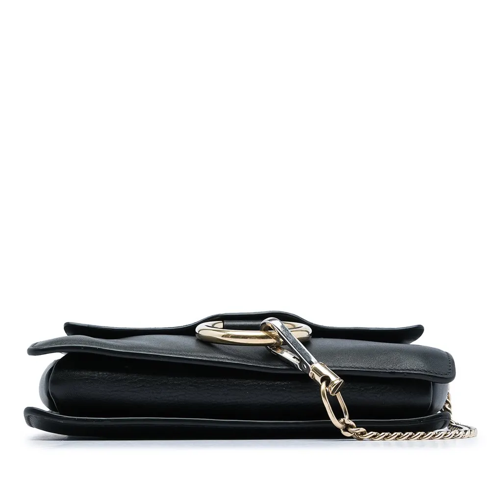 Chloé Small Suede and Calfskin Faye Crossbody Black Leather Very good - Inside View