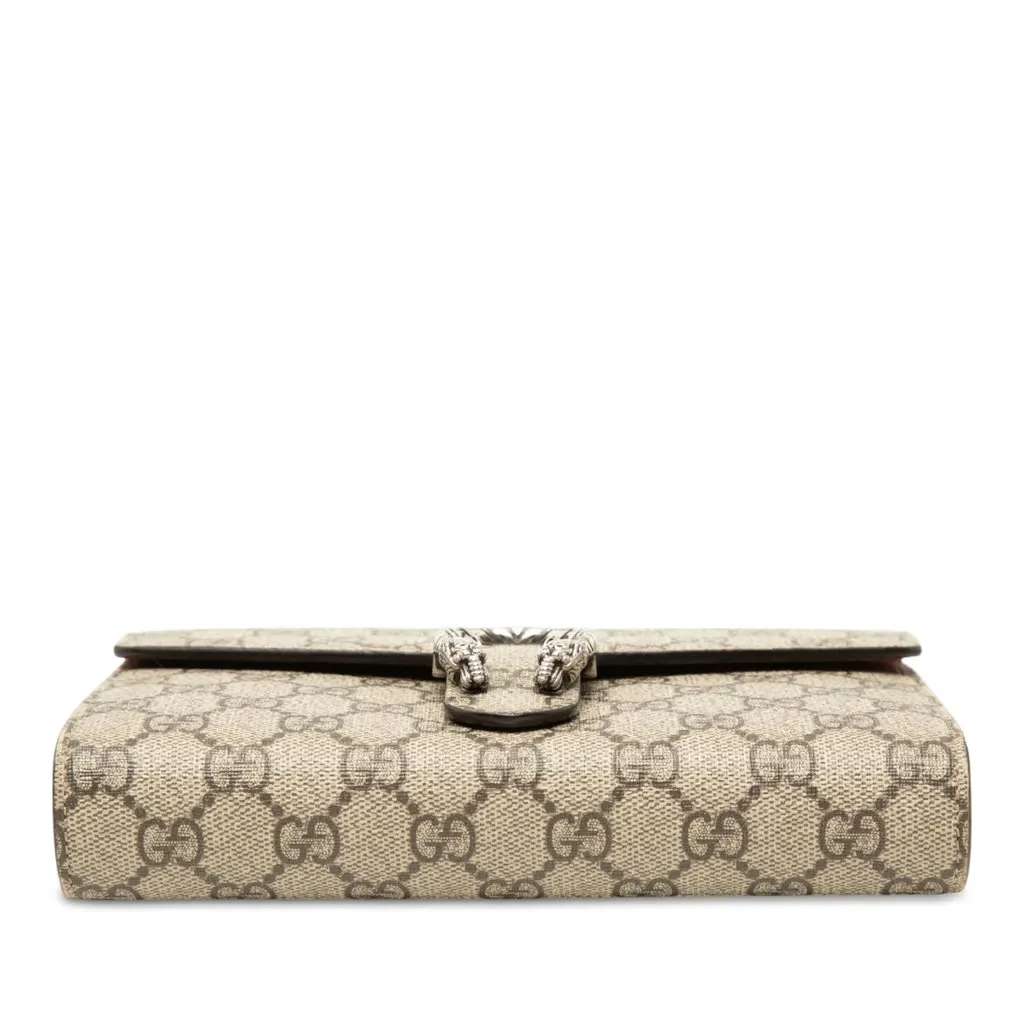 Gucci GG Supreme Dionysus Wallet on Chain Beige Canvas Very good - Inside View