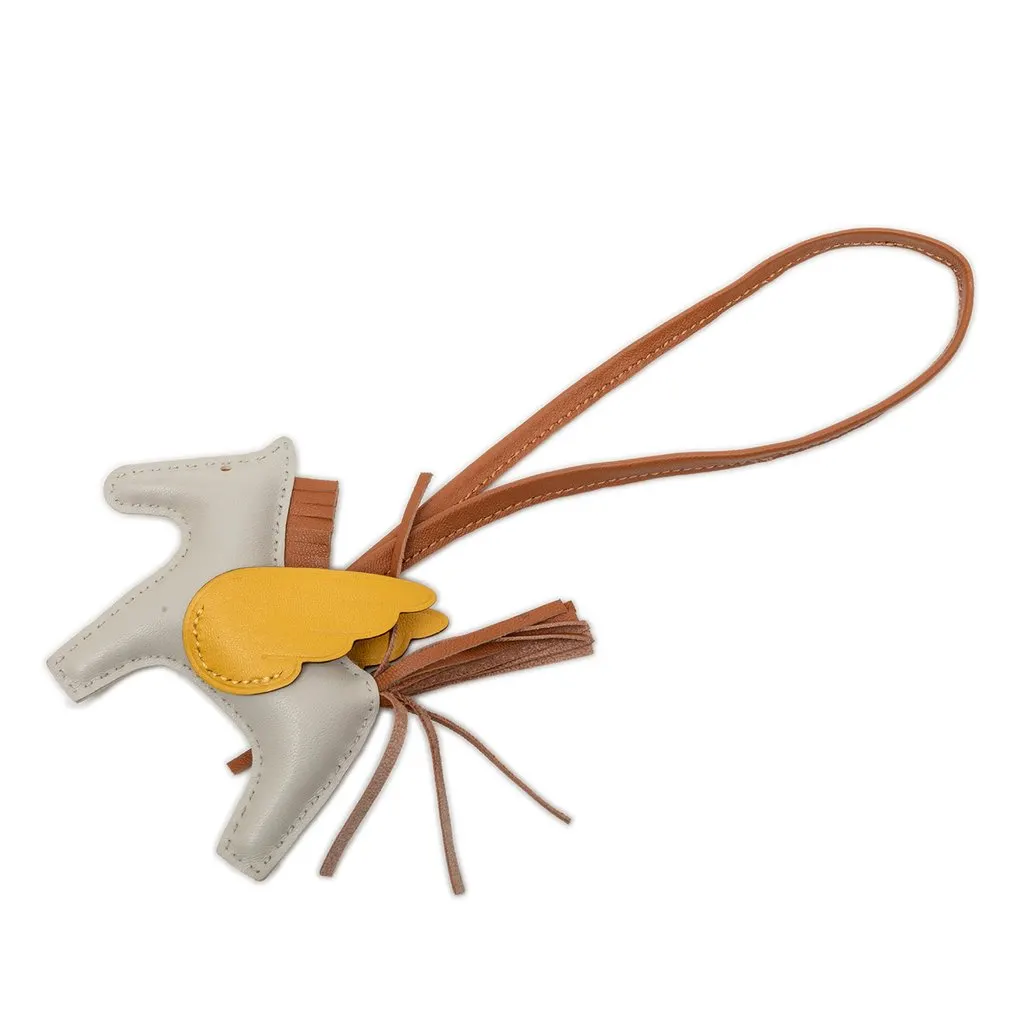 Hermès Milo Lambskin and Swift Grigri Rodeo Pegase Bag Charm PM MultiColor Leather Very good - Front View