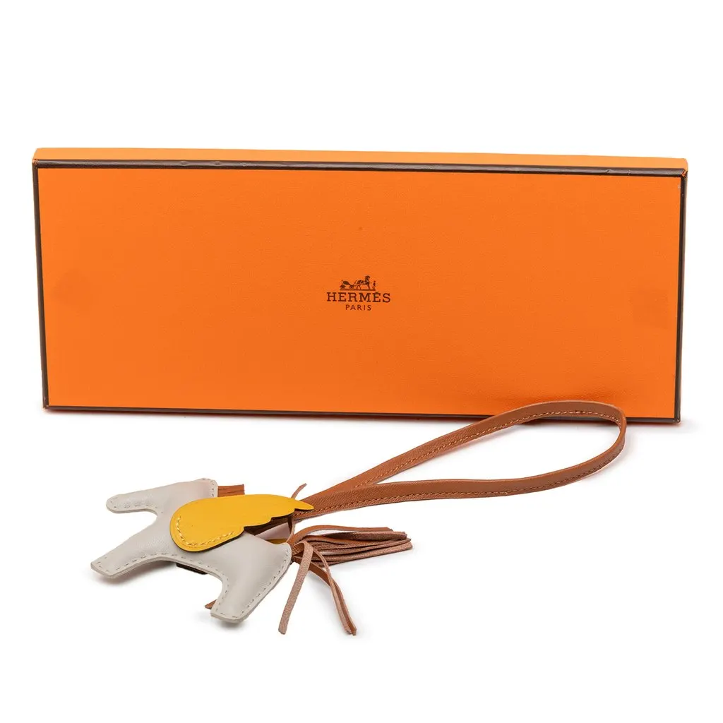 Hermès Milo Lambskin and Swift Grigri Rodeo Pegase Bag Charm PM MultiColor Leather Very good - Box View