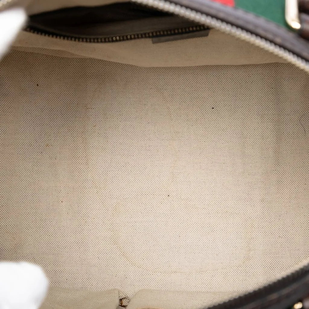 Gucci Medium GG Canvas Web Joy Boston Bag Beige Very good - Model View