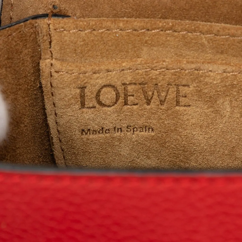 Loewe Mini Bicolor Grained Calfskin Gate Crossbody Red Leather Good - Box View
