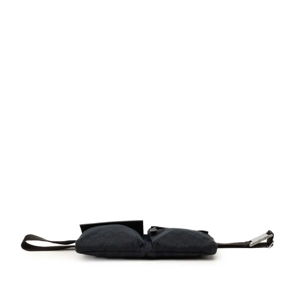 Gucci GG Canvas Double Pocket Belt Bag Black Very good - Inside View