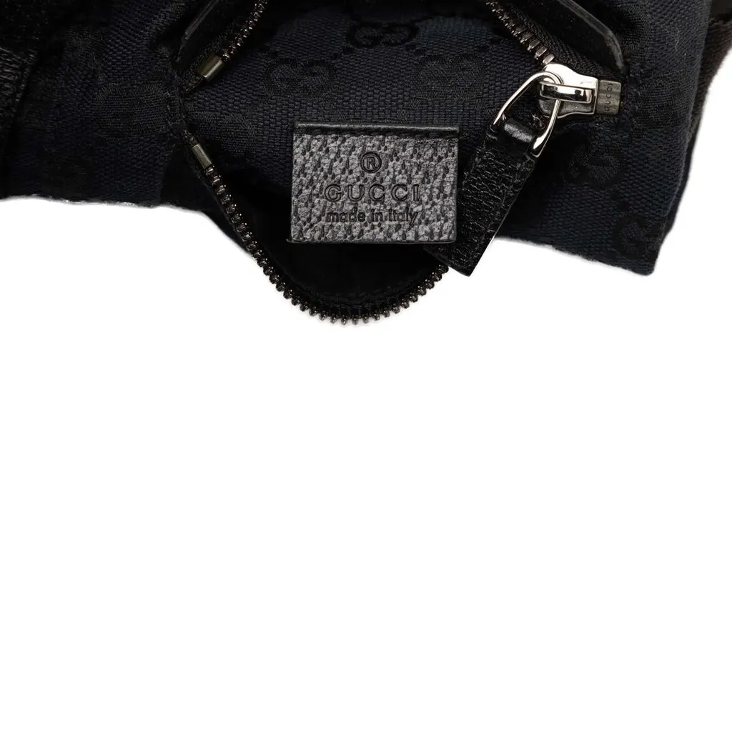 Gucci GG Canvas Double Pocket Belt Bag Black Very good - Box View