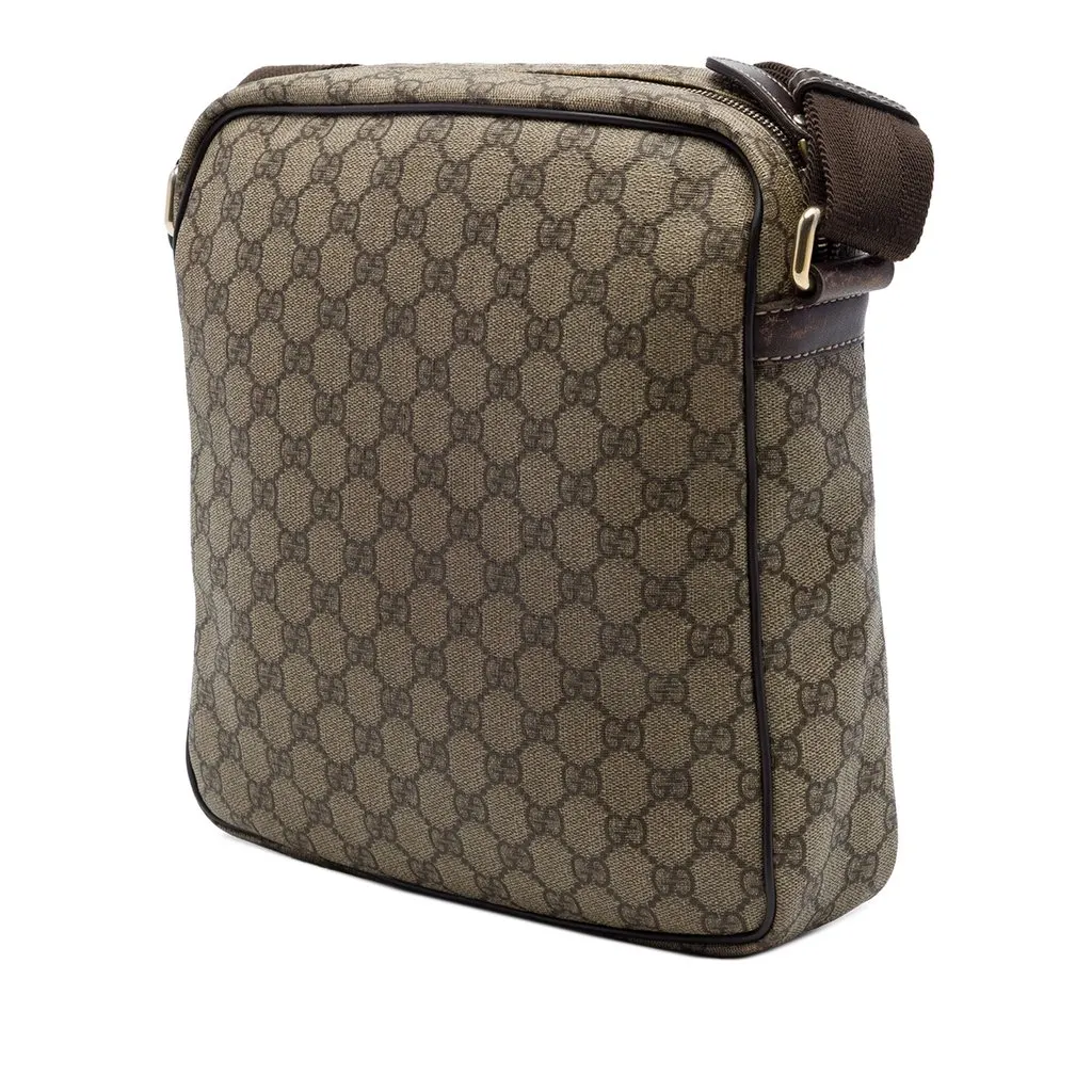 Gucci GG Supreme Crossbody Beige Canvas Good - Back View