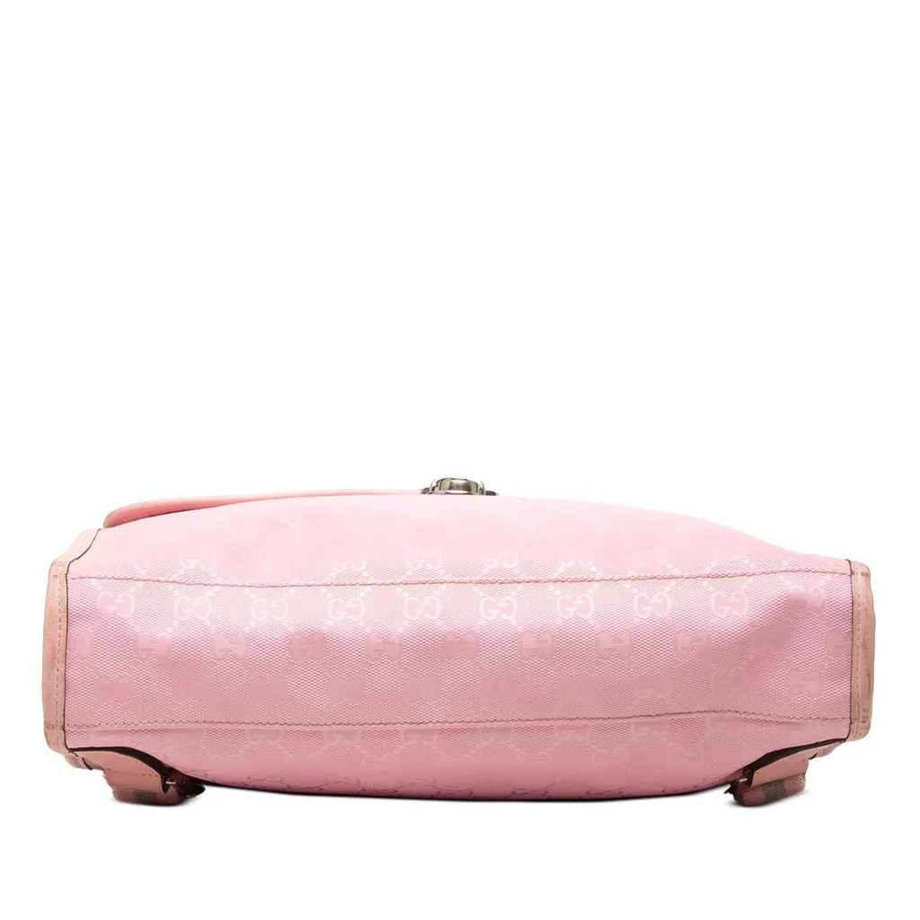Gucci GG Imprime Backpack Pink Canvas Good - Inside View