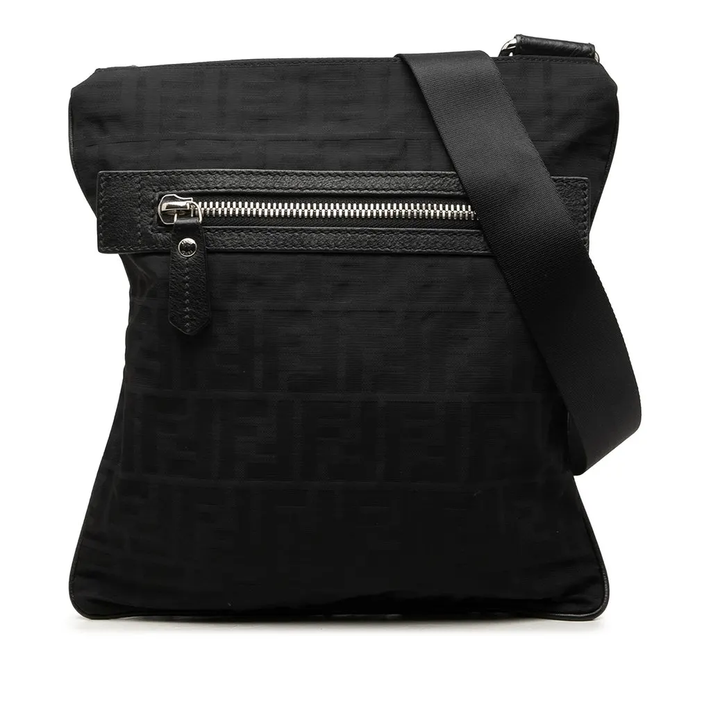 Fendi Zucca Canvas Crossbody Black Canvas Very good - Front View