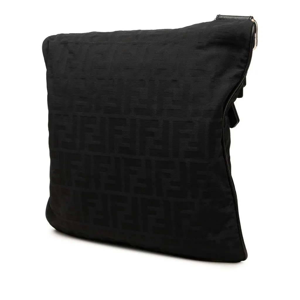 Fendi Zucca Canvas Crossbody Black Canvas Very good - Back View