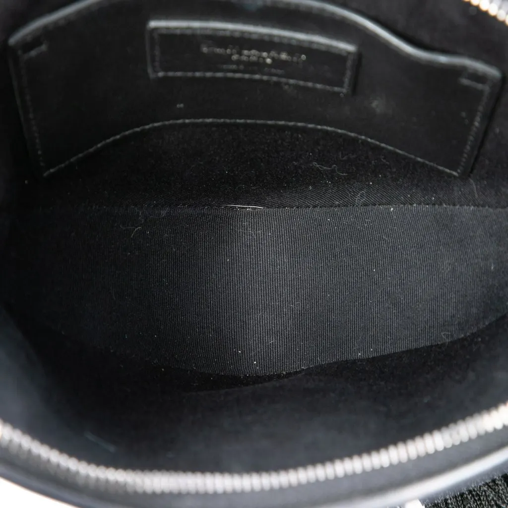 Saint Laurent Leather Monogram Heart Tassel Crossbody Black Leather Very good - Model View