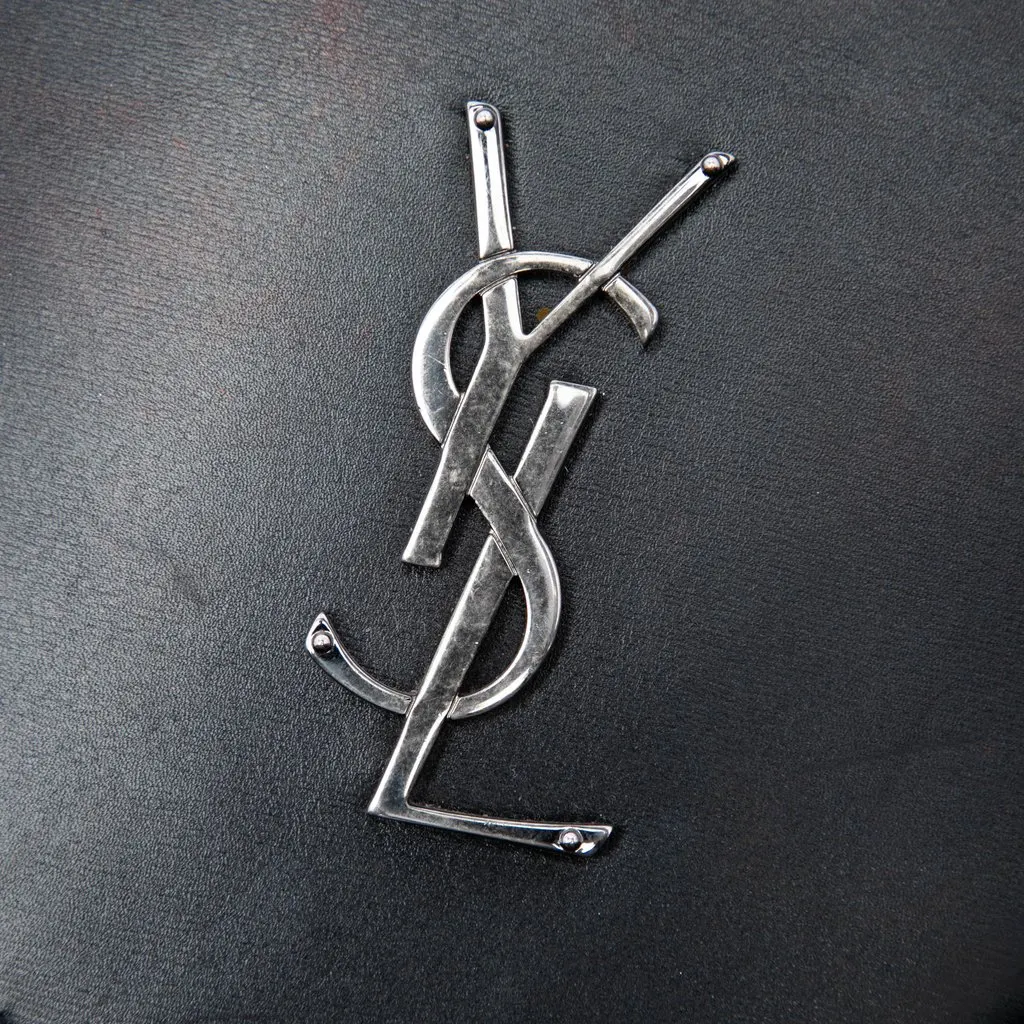 Saint Laurent Leather Monogram Heart Tassel Crossbody Black Leather Very good - Box View