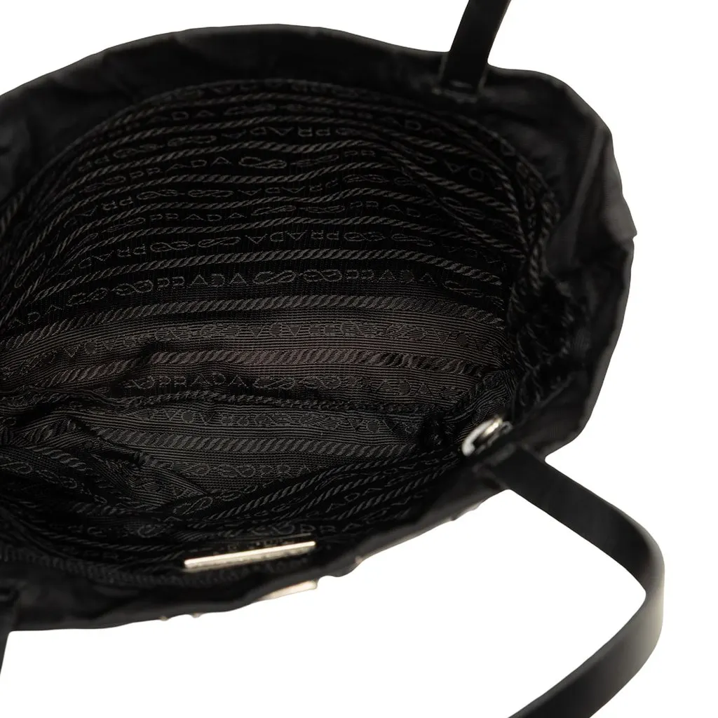 Prada Tessuto Rosette Tote Black Polyamide Very good - Model View