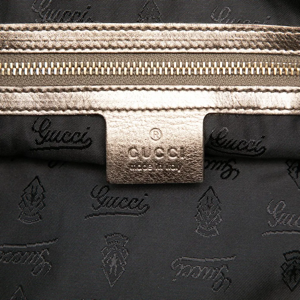 Gucci Large Metallic Calfskin Hysteria Satchel Gold Leather Very good - Box View