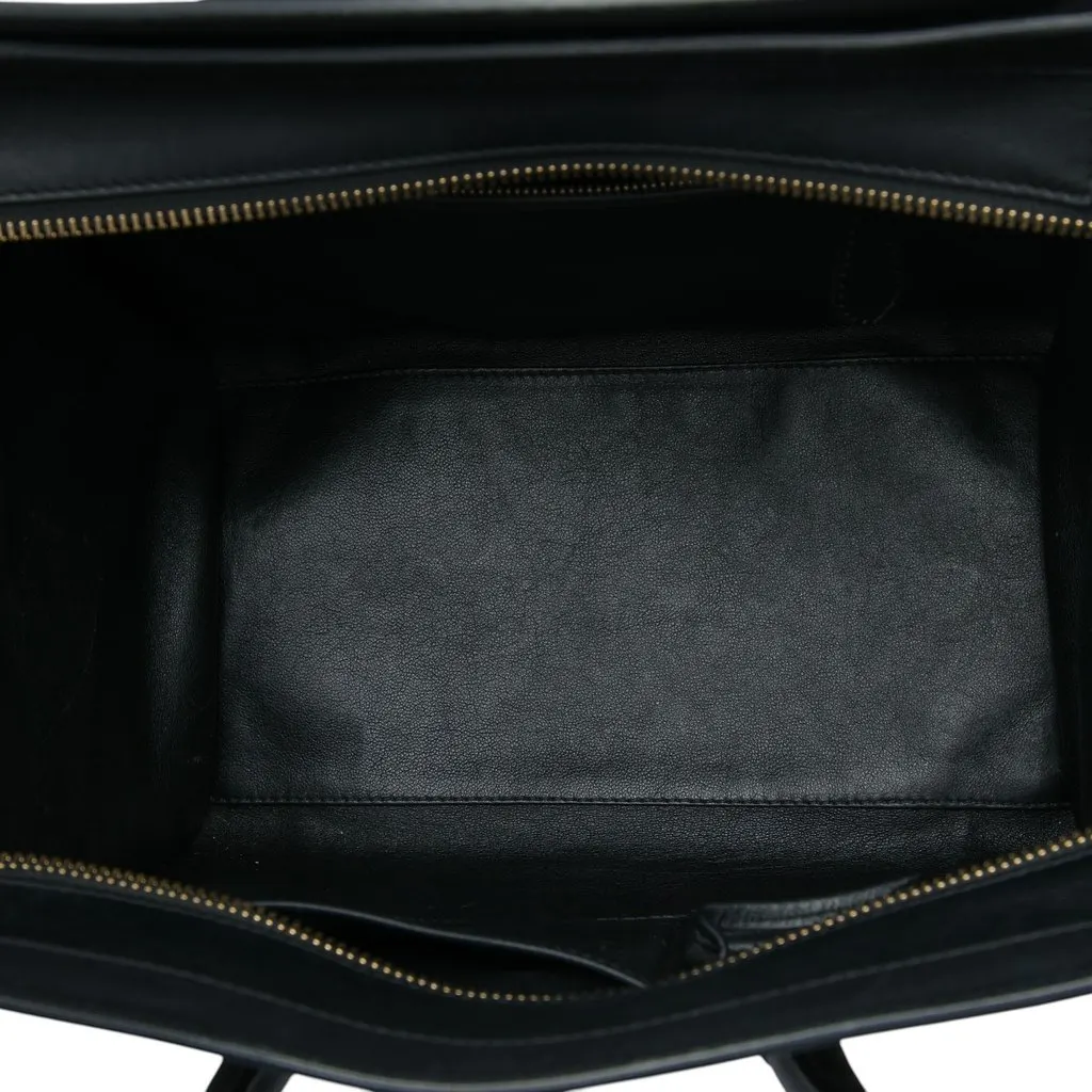 Celine Mini Tricolor Leather Luggage Tote Brown Leather Very good - Model View