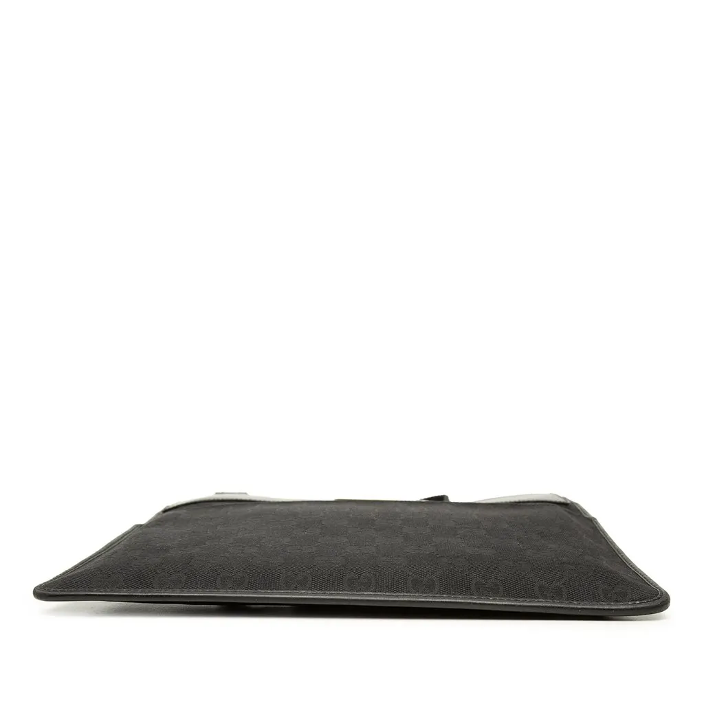 Gucci GG Canvas and Calfskin Crossbody Black Canvas Good - Inside View