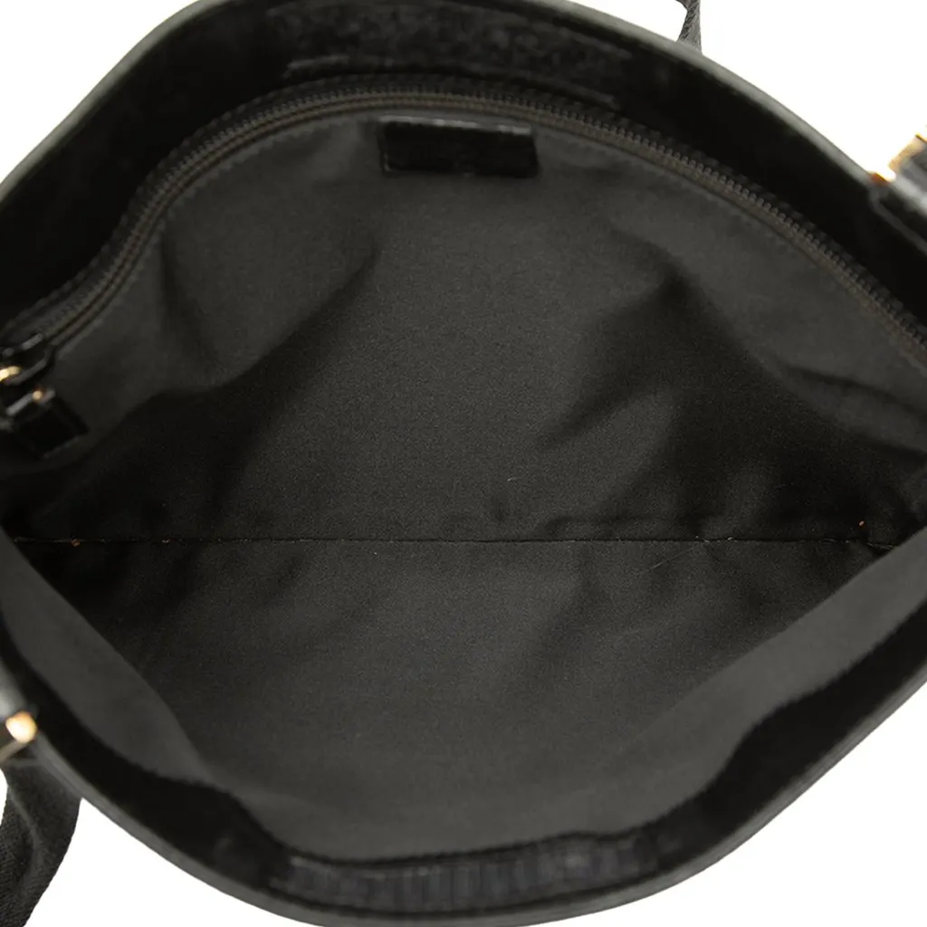 Gucci GG Canvas and Calfskin Crossbody Black Canvas Good - Model View