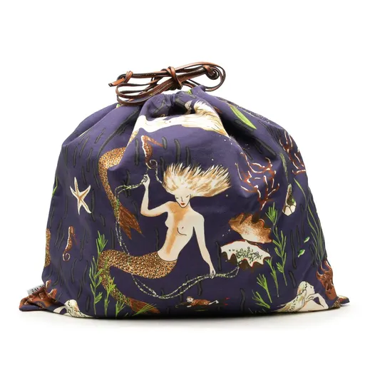 Loewe Paula Ibiza Canvas Mermaid Print Drawstring Pouch