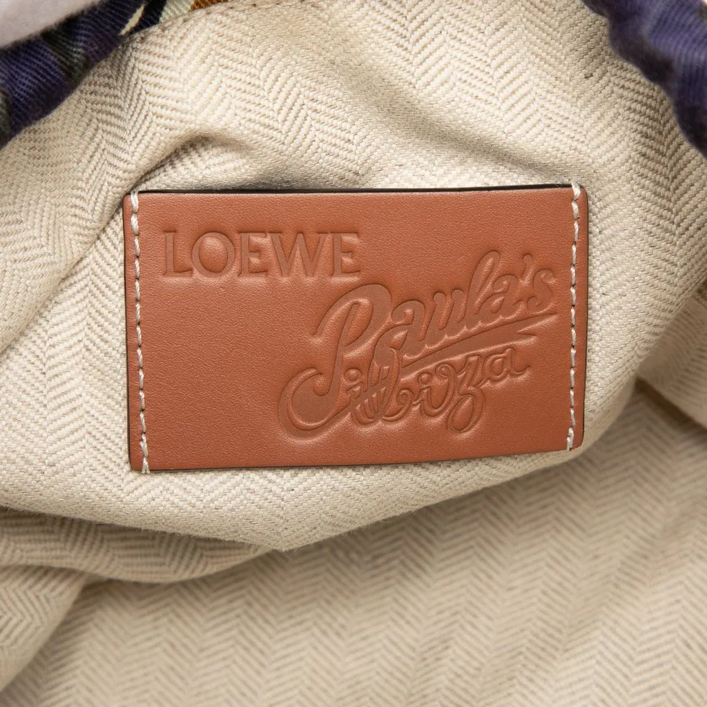 Loewe Paula Ibiza Canvas Mermaid Print Drawstring Pouch Blue Canvas Very good - Box View